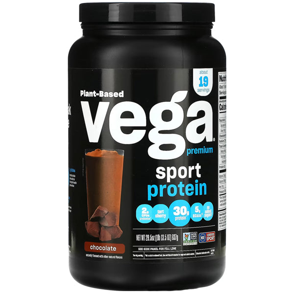 Vegan Power Sport Protein Blend packaging showcasing its plant-based ingredients
