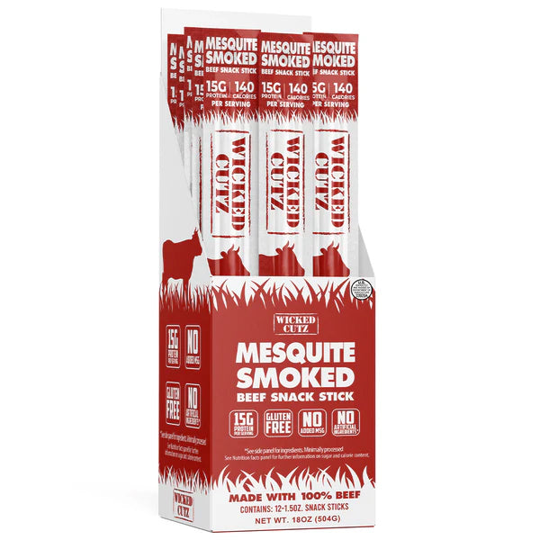 Close-up of beef meat sticks showing tender texture and seasoning, ideal for protein snacks