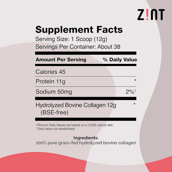 Measuring scoop of hydrolyzed collagen powder mixed into a smoothie