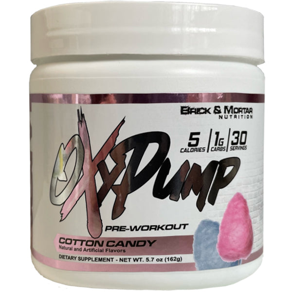 PowerBoost OxyPump pre-workout supplement on a gym bench for performance enhancement