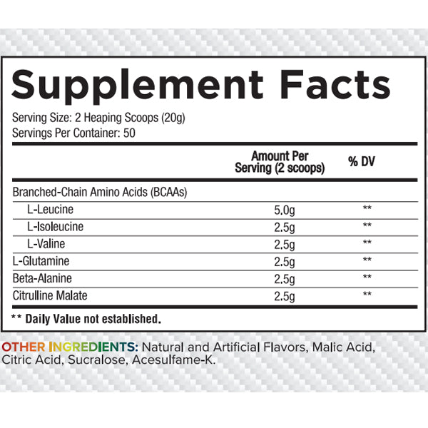 Active athlete using BCAA supplement during workout for muscle growth