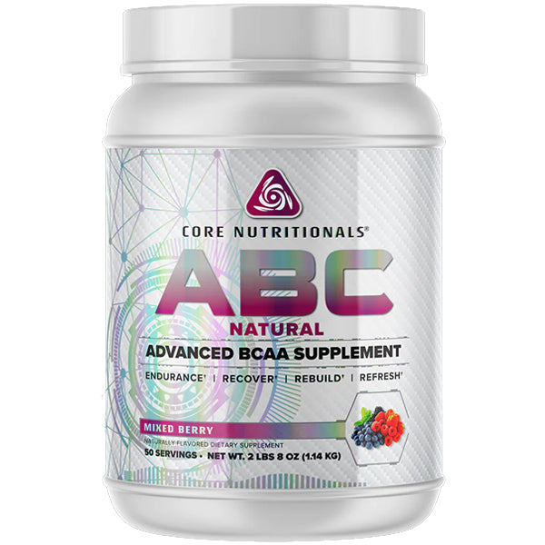 Active athlete using BCAA supplement during workout for muscle growth