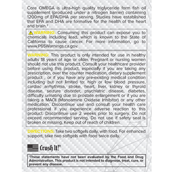 Bottle of premium fish oil supplements for heart health