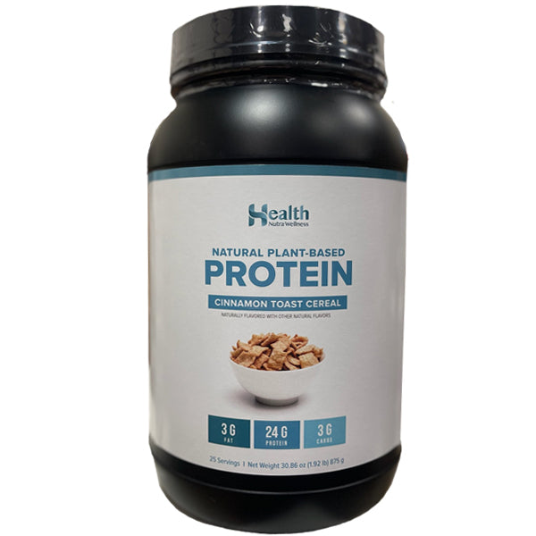 Close-up of vegan protein powder scoop with plant-based ingredients