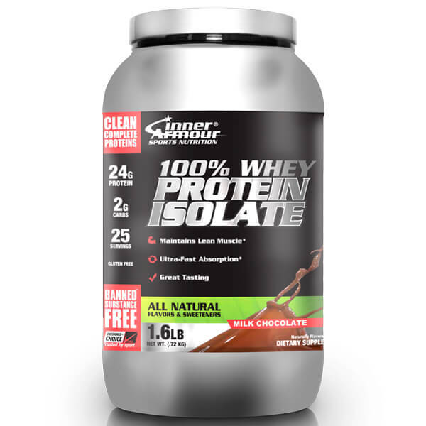 Scoop of whey protein isolate spilling onto a clean surface, highlighting its fine texture and quality.