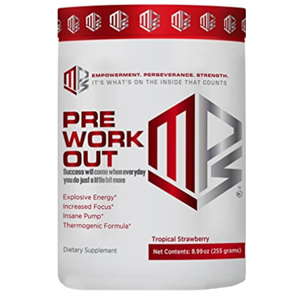 EPS Muscle Fuel pre workout powder in a sleek package, showcasing its muscle strength-enhancing ingredients.
