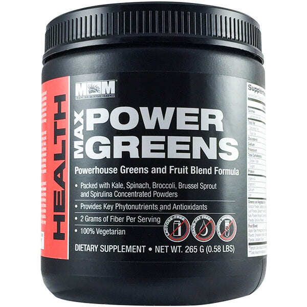 Close-up of Vitality Greens Superfood Blend powder in a scoop, highlighting its rich green color and texture.