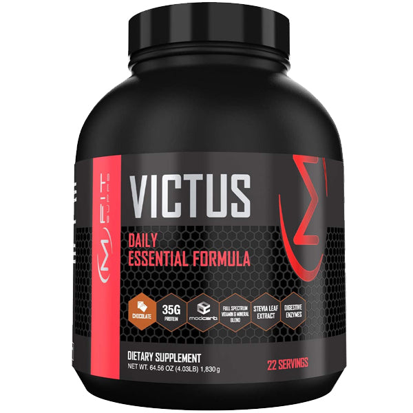 Victus Meal Replacement Protein Shake in a shaker bottle, perfect for busy lifestyles.