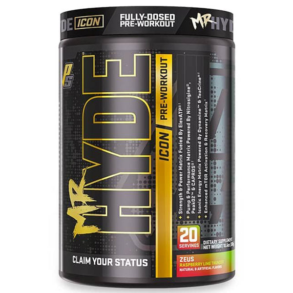 Close-up of Hyde Icon ingredients matrix showing powerful ingredients for performance