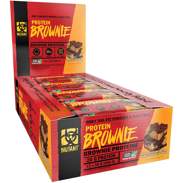 Hand holding a protein brownie, ideal guilt-free protein snack for athletes