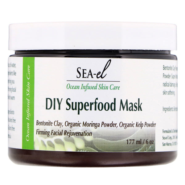 Close-up of the Nourish & Detox Vegan Superfood Clay Mask showing a creamy texture, perfect for skin rejuvenation.