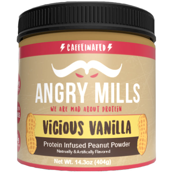 Nutty Delights Protein Peanut Powder in a glass jar, showcasing its fine texture and rich color
