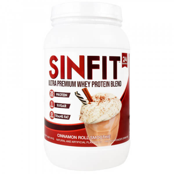 SINFIT Ultra-Premium Whey Protein Powder in a shaker, showcasing its rich texture and flavor, perfect for post-workout recovery.
