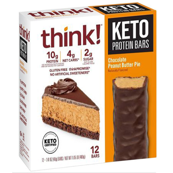 Keto Crunch Protein Bar in a fridge, ready to eat.