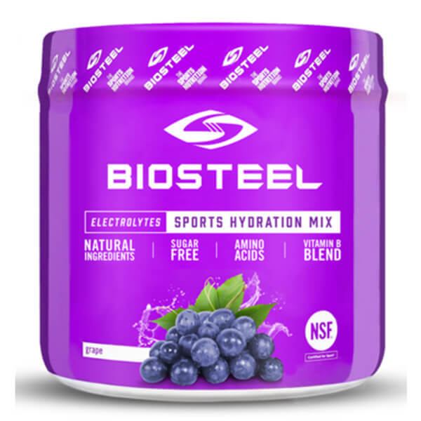 Close-up of BioSteel hydration and BCAA mix being poured into water for active recovery