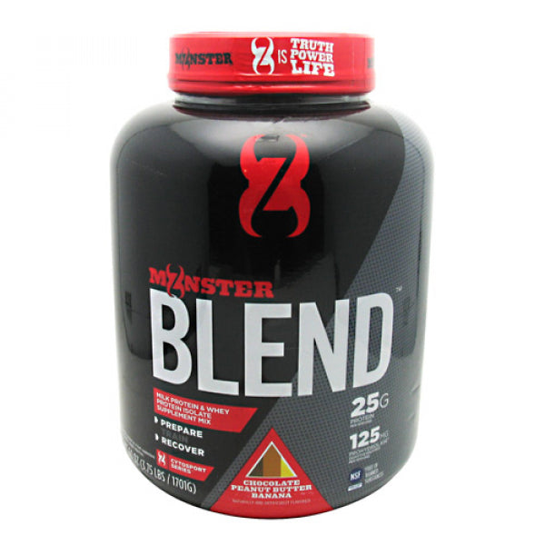 Monster Blend Whey Protein 2lbs container showcasing its premium blend for athletes.